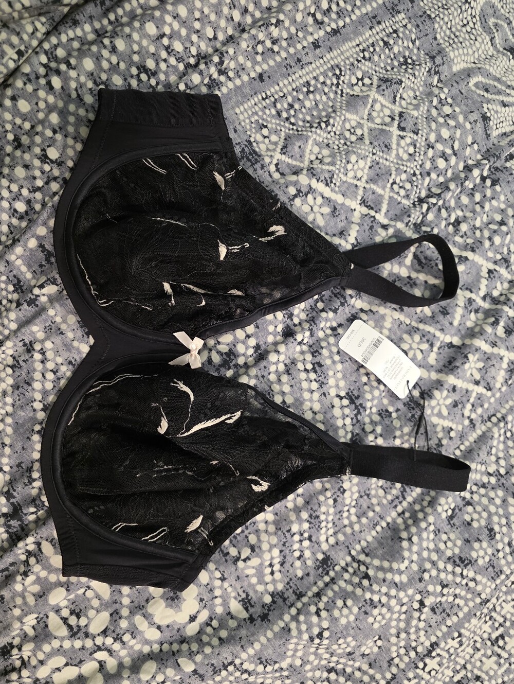 36DD Understance Anya Flexwire Unpadded Full Coverage Lift Bra Black Lace NWT